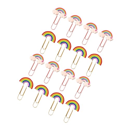SEWACC 16 Stück Teiliges Bunte Clips Flexible Büroklammern für Zuhause und Büro Kreative Lesezeichen Praktische Klammern für Schule DIY und Dokumente von SEWACC