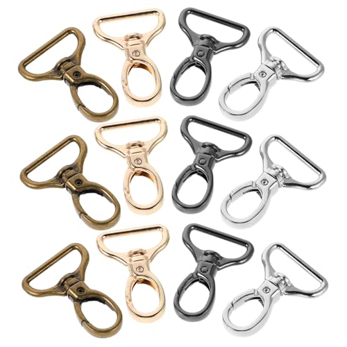 SEWACC 16 Stück Teiliges D förmige Drehbare Karabinerverschlüsse aus Innendurchmesser Robuste Schlüsselanhänger Verschlüsse für DIY Schmuck Taschen Zubehör von SEWACC