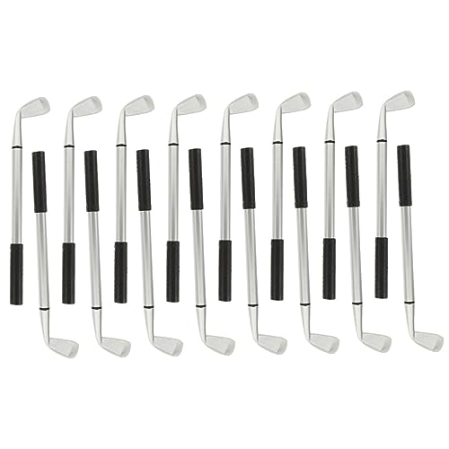 SEWACC 16 Stück Teiliges Golf Kugelschreiber aus Metall Mini Golf Putter Stifte für Schule und Büro Geschenkidee für Golfspieler Schwarze Schreibwaren für von SEWACC