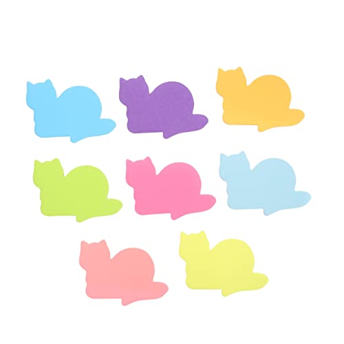 SEWACC 16 Stück Teiliges Memo Pads Katzenform Niedliche Cartoon Haftnotizen Selbstklebend Ablösbar Bunte Notizzettel für Büro Schule und Geschenke von SEWACC