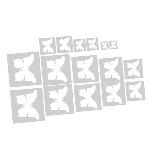 SEWACC 16 Stück Teiliges Schmetterlings Malschablonen für Wandgestaltung Wiederverwendbare DIY Schablonen für Kreative Bastelprojekte und Dekoration von SEWACC
