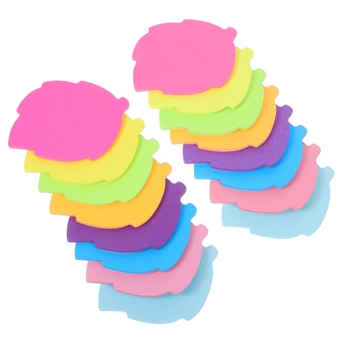 SEWACC 16 Stück Teiliges Set Blattform Selbstklebende Haftnotizen Bunte Notizblöcke für Büro Schule und Zuhause Einzigartiges Design für Kreative Dekoration Hochwertiges Schreibpapier von SEWACC