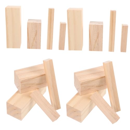 SEWACC 16 Stück Teiliges Unbehandelter Holzblöcke Stabile Holzsäulen zum Schnitzen und Basteln für Anfänger und Robuste Holzstücke zum Bemalen und Kreativen Holzarbeiten von SEWACC