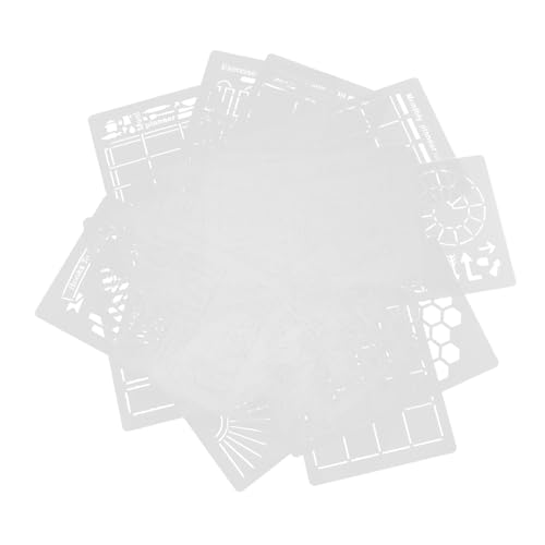 SEWACC 16 Stück Teiliges Wiederverwendbarer Journalschablonen aus Langlebigem Pet Vielseitige Zeichen Planungsvorlagen für Scrapbooking DIY Notizbuch Tagebuch und Kreative Malprojekte von SEWACC