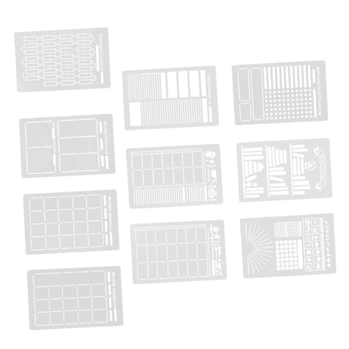 SEWACC 16 Stück Wiederverwendbare Journal Schablonen aus Langlebigem Pet für Tagebuch Notizbuch Scrapbook DIY Vielseitig für Zeichnen Schreiben Kreative Vorlagen und Handzeichnung von SEWACC