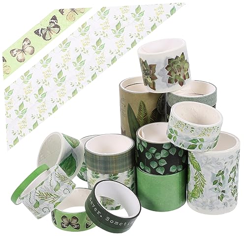 SEWACC 18 Rollen Washi Tape Vintage DIY Klebeband für Scrapbooking Journals und Kreative Bastelprojekte Dekoratives Klebeband pro Rolle Leicht und Handlich von SEWACC