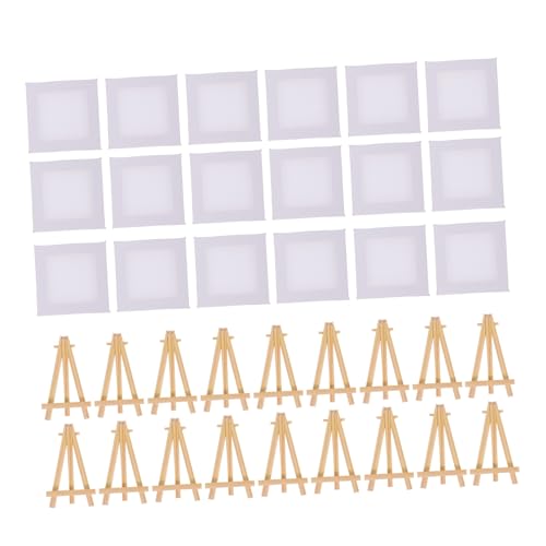 SEWACC 18 Sätze Teiliges Mini Holzstaffeleien mit Quadratischen Leinwänden DIY Malset für Kleine Staffelei für Öl und Acrylmalerei Bastelprojekt für Zuhause und Schule SEWACC 18 Sätze Teiliges Mini Holzstaffeleien mit Quadratischen Leinwänden DIY Malset für Kleine Staffelei für Öl und Acrylmalerei Bastelprojekt für Zuhause und Schule von SEWACC
