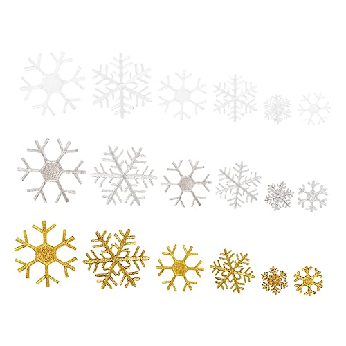 SEWACC 18 Stück Teiliges Schneeflocken Patch Hochwertigem Stoff Langlebig und Farblich Gemischt Bestickte Weihnachtsapplikationen für Kleidung Babybekleidung Taschen und Diy Deko SEWACC 18 Stück Teiliges Schneeflocken Patch Hochwertigem Stoff Langlebig und Farblich Gemischt Bestickte Weihnachtsapplikationen für Kleidung Babybekleidung Taschen und Diy Deko von SEWACC