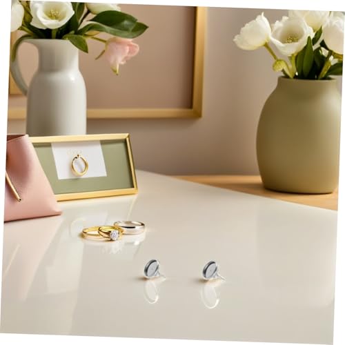 SEWACC 180 Stück Ohrstecker Mit Edelsteinbecken DIY Ohrring Befunde Rohlinge Flache Cabochon Einstellungen Tablett Ohrring Rohlinge Schmuck Befunde Cabochon von SEWACC