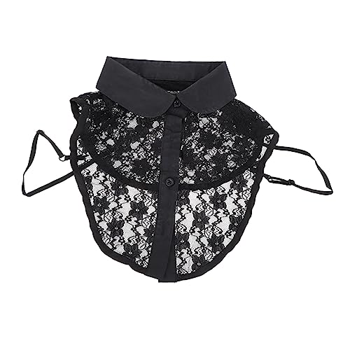 SEWACC 1Pc Fake Collar Fashion Shirt Collar Dickey False Abnehmbarer Faux Half Women Blusenkragen Fashion Collar Dekorativer Kragen Damen Blusenkragen Einsatz Schwarze Baumwolle SEWACC 1Pc Fake Collar Fashion Shirt Collar Dickey False Abnehmbarer Faux Half Women Blusenkragen Fashion Collar Dekorativer Kragen Damen Blusenkragen Einsatz Schwarze Baumwolle von SEWACC