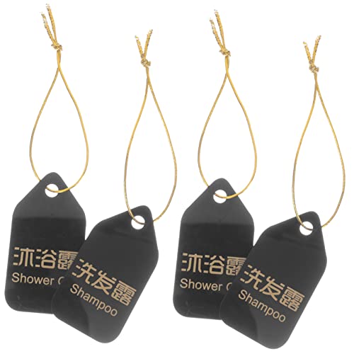 SEWACC 1Satz Badezimmer Etiketten Acryl Tags für Shampoo Duschgel Wasserfestes Hotel Badezimmer Etikett zur Kennzeichnung von Toilettenartikeln von SEWACC