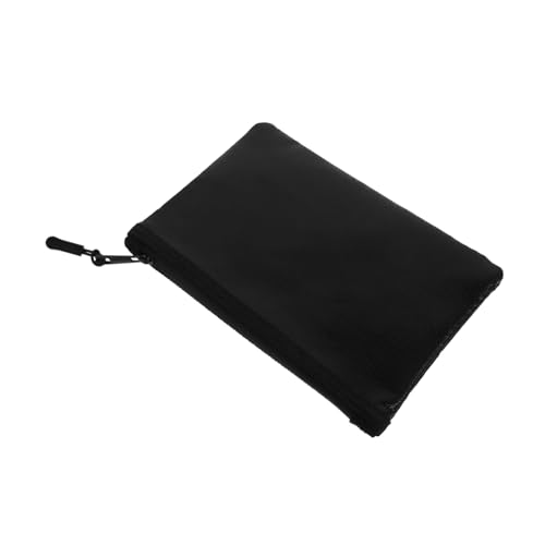 SEWACC 1Stück Feuerfester Reißverschluss Dokumentenbeutel Feuerschutz Tasche für Pässe Geld Wertsachen Mehrzweck Organizer aus Silikon Fiberglas Schwarz von SEWACC