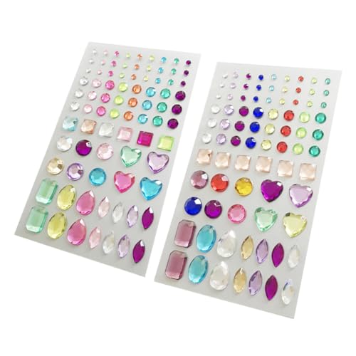 SEWACC 2 Blätter DIY Acryl Strasssteine Selbstklebend Kristall Aufkleber für Handy Deko Scrapbooking Basteln mit Verschiedenen Farben und Formen Langlebig Leicht Anzubringen für SEWACC 2 Blätter DIY Acryl Strasssteine Selbstklebend Kristall Aufkleber für Handy Deko Scrapbooking Basteln mit Verschiedenen Farben und Formen Langlebig Leicht Anzubringen für von SEWACC