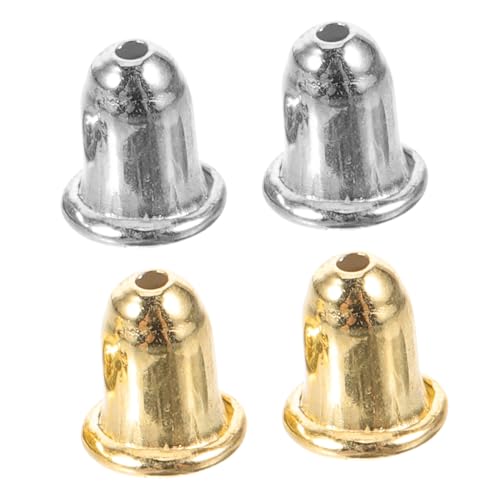 SEWACC 2 Paare Ohrring Verschluss Silber und Gold DIY Ohrstecker Stopper Allergiefrei Ersatz Ohrring Rückseiten Leichtes Langlebiges Schmuckzubehör für Selbermacher Mädchen von SEWACC