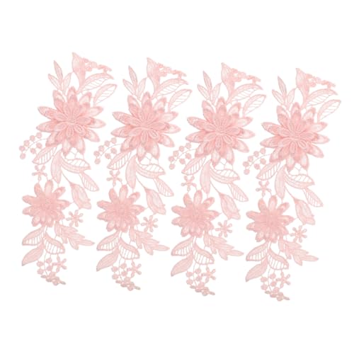 SEWACC 2 Paare Spitzenapplikationen für Hochzeitskleider Handgefertigte Stickereien für Diy Projekte Blumenverzierung Zartem Rosé Robuste und Langlebige Materialien für Kreative SEWACC 2 Paare Spitzenapplikationen für Hochzeitskleider Handgefertigte Stickereien für Diy Projekte Blumenverzierung Zartem Rosé Robuste und Langlebige Materialien für Kreative von SEWACC