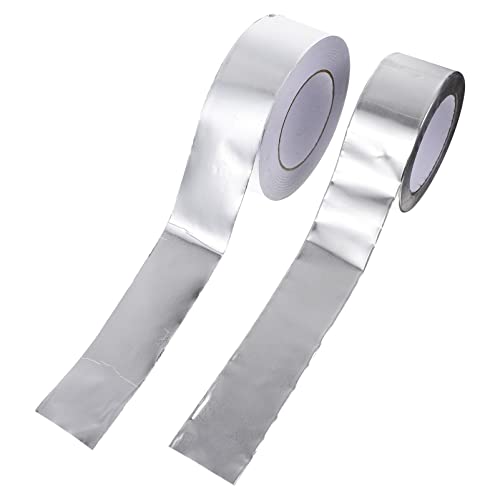 SEWACC 2 Rollen Aluminium Folien Klebeband Set Hitzebeständig für Küche Rohrisolierung Elektronik und Reparaturen von SEWACC