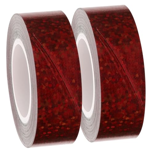 SEWACC 2 Rollen Bunte Klebebänder Selbstklebendes Duct Tape Roter Farbe für Bürobedarf und DIY Projekte Einfache Anwendung Stark und Abnehmbar von SEWACC