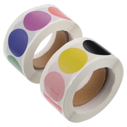 SEWACC 2 Rollen Bunte Klebepunkte Selbstklebende Etiketten Aufkleber für Büro DIY Scrapbooking Farben pro Praktische Markierungsaufkleber für Kalender und Tagebuch SEWACC 2 Rollen Bunte Klebepunkte Selbstklebende Etiketten Aufkleber für Büro DIY Scrapbooking Farben pro Praktische Markierungsaufkleber für Kalender und Tagebuch von SEWACC