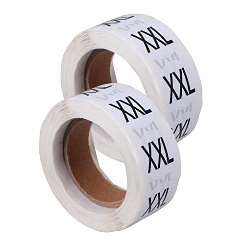 SEWACC 2 Rollen Clothing Selbstklebende Aufkleber Xxl Runde Textil Etiketten Stark Haftend Professionelle Größenmarkierung Für Kleidung Verpackung SEWACC 2 Rollen Clothing Selbstklebende Aufkleber Xxl Runde Textil Etiketten Stark Haftend Professionelle Größenmarkierung Für Kleidung Verpackung von SEWACC