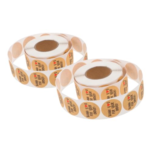 SEWACC 2 Rollen Dankeschön Aufkleber Selbstklebende Runde Etiketten für Verpackungen und Partys für Backwaren und Handgemachtes von SEWACC