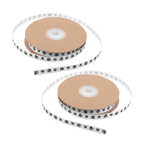 SEWACC 2 Rollen Dekoratives Band mit Pfotenmotiv für Hunde und Katzen für Diy Projekte und Partys Yards Weiß Strapazierfähigem SEWACC 2 Rollen Dekoratives Band mit Pfotenmotiv für Hunde und Katzen für Diy Projekte und Partys Yards Weiß Strapazierfähigem von SEWACC