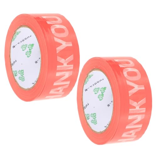 SEWACC 2 Rollen Dekoratives Geschenkverpackungsband Rosa DIY Klebeband mit Thank You aufdruck Starkes Verpackungsband für Pakete Vielseitig Nutzbar für Geschenkverpackung und Bürobedarf von SEWACC