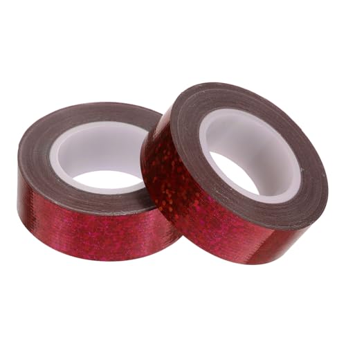 SEWACC 2 Rollen Holografisches Klebeband Selbstklebendes Duct Tape und Vielseitiges Klebeband für Bastelprojekte Verpackung und Dekoration Rot SEWACC 2 Rollen Holografisches Klebeband Selbstklebendes Duct Tape und Vielseitiges Klebeband für Bastelprojekte Verpackung und Dekoration Rot von SEWACC