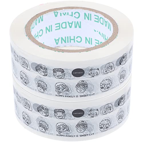 SEWACC 2 Rollen Klebeband mit Niedlichem Figurenmuster für Verpackungen für Versand und Bastelarbeiten Vielseitig Einsetzbar und Leicht Abziehbar Hohe Klebekraft für Kreative Projekte SEWACC 2 Rollen Klebeband mit Niedlichem Figurenmuster für Verpackungen für Versand und Bastelarbeiten Vielseitig Einsetzbar und Leicht Abziehbar Hohe Klebekraft für Kreative Projekte von SEWACC