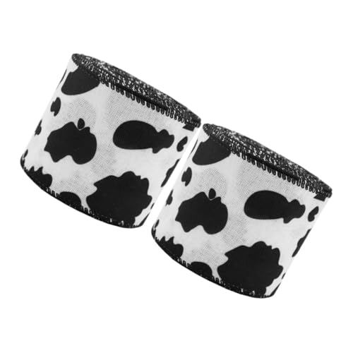 SEWACC 2 Rollen Kuhmuster Band Polyester Bastelband mit Kuhdruck für DIY Schleifen und Kränze Partydeko Tierfarben Tiermuster Geschenkband SEWACC 2 Rollen Kuhmuster Band Polyester Bastelband mit Kuhdruck für DIY Schleifen und Kränze Partydeko Tierfarben Tiermuster Geschenkband von SEWACC