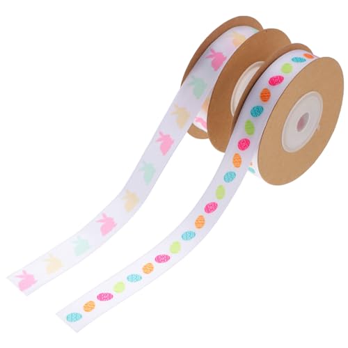SEWACC 2 Rollen Osterbänder Bedruckte Geschenkbänder für Feiertagsdekoration Langlebige und Dekorative Ribbons für Kunsthandwerk und Geschenkverpackung Deko für Ostern und Festlichkeiten SEWACC 2 Rollen Osterbänder Bedruckte Geschenkbänder für Feiertagsdekoration Langlebige und Dekorative Ribbons für Kunsthandwerk und Geschenkverpackung Deko für Ostern und Festlichkeiten von SEWACC