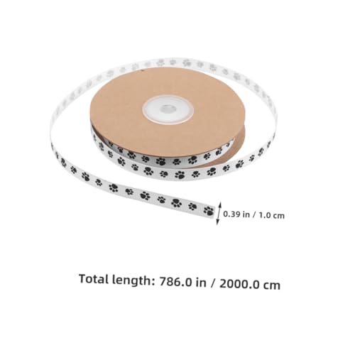 SEWACC 2 Rollen Pfotenmotiv Band Hochwertiges Diy Dekorationsmaterial für Haustierliebhaber Yards für Partys und Kreative Bastelprojekte Weiß SEWACC 2 Rollen Pfotenmotiv Band Hochwertiges Diy Dekorationsmaterial für Haustierliebhaber Yards für Partys und Kreative Bastelprojekte Weiß von SEWACC