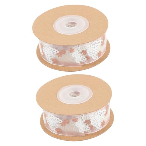 SEWACC 2 Rollen Pinkes Schmetterlingsband Dekoratives Geschenkband für DIY Basteln Kleidung Haarschmuck und Partydekoration SEWACC 2 Rollen Pinkes Schmetterlingsband Dekoratives Geschenkband für DIY Basteln Kleidung Haarschmuck und Partydekoration von SEWACC