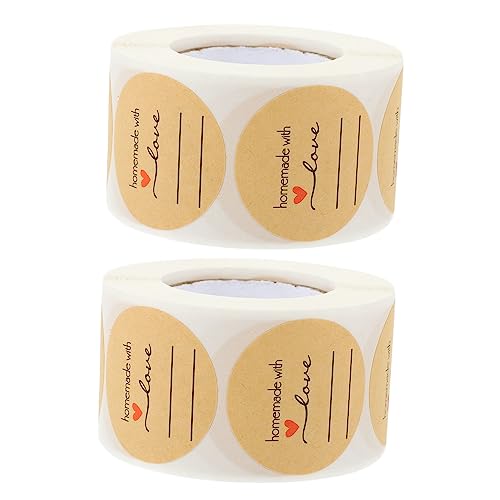 SEWACC 2 Rollen Runde Aufkleber Handmade Stickers Sealing Labels für Hochzeit Geburtstag Kleine Unternehmen Bäckerei Selbstklebende Etiketten für Geschenkverpackung und SEWACC 2 Rollen Runde Aufkleber Handmade Stickers Sealing Labels für Hochzeit Geburtstag Kleine Unternehmen Bäckerei Selbstklebende Etiketten für Geschenkverpackung und von SEWACC