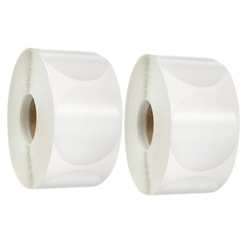 SEWACC 2 Rollen Runde Transparente Selbstklebende Etiketten Wafer Seal Sticker für Umschläge Geschenkverpackungen und Kartons Stark Haftend Klare Siegelaufkleber für Zuverlässige von SEWACC