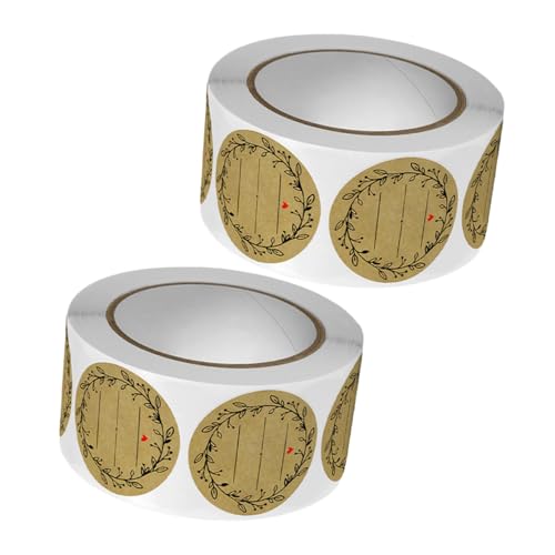 SEWACC 2 Rollen Rundes Aufkleber Selbstklebend mit Starkem Haftkleber Dekorative Siegel Etiketten für Geschenkverpackung Bäckerei Basteln Vielseitige Beschriftung und Dekoration SEWACC 2 Rollen Rundes Aufkleber Selbstklebend mit Starkem Haftkleber Dekorative Siegel Etiketten für Geschenkverpackung Bäckerei Basteln Vielseitige Beschriftung und Dekoration von SEWACC