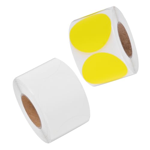 SEWACC 2 Rollen Selbstklebende Runde Aufkleber für Thermodrucker Farbige Etiketten für Geschenkverpackungen und Büroorganisation von SEWACC