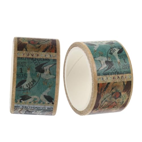 SEWACC 2 Rollen Vintage Washi Tape Selbstklebend Scrapbooking Klebestreifen mit Briefmarken Geeignet für Notizbücher Journaling DIY Basteln und Fotoalben Kreative Dekoration für Sammler SEWACC 2 Rollen Vintage Washi Tape Selbstklebend Scrapbooking Klebestreifen mit Briefmarken Geeignet für Notizbücher Journaling DIY Basteln und Fotoalben Kreative Dekoration für Sammler von SEWACC