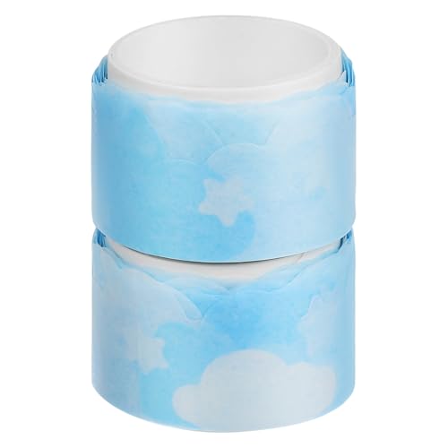 SEWACC 2 Rollen Washi Tape Dünn Selbstklebend Dekoratives Klebeband für Journaling Scrapbooking Geschenkverpackung DIY Handwerk Blaues Wolkenmuster SEWACC 2 Rollen Washi Tape Dünn Selbstklebend Dekoratives Klebeband für Journaling Scrapbooking Geschenkverpackung DIY Handwerk Blaues Wolkenmuster von SEWACC