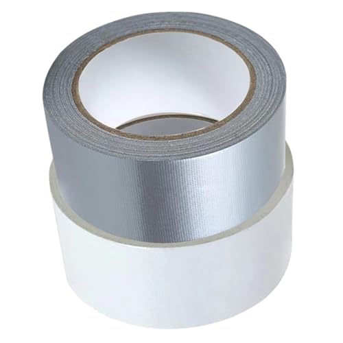 SEWACC 2 Rollen Witterungsbeständiges Fensterdichtband Winddichtes Zugluftstopper Klebeband für Türen und Fenster aus Flexiblem Reißfestem Textilmaterial in Weiß und Silber SEWACC 2 Rollen Witterungsbeständiges Fensterdichtband Winddichtes Zugluftstopper Klebeband für Türen und Fenster aus Flexiblem Reißfestem Textilmaterial in Weiß und Silber von SEWACC
