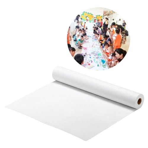 SEWACC 2 Rollen Zeichenpapier Rolle und Weißes Malpapier zum Zeichnen Basteln Schule Kreativ Nutzen von SEWACC
