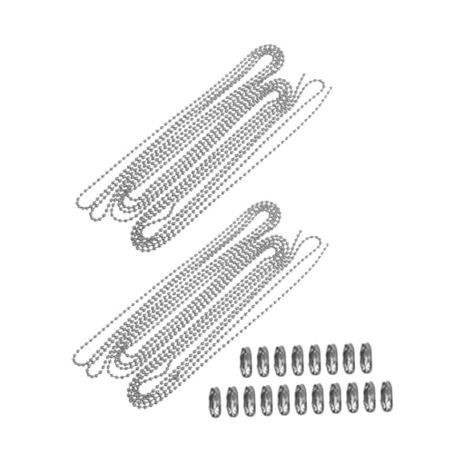 SEWACC 2 Sätze Edelstahl Perlenkette Kugelkette DIY Schmuckherstellung Halsketten Verlängerung Zubehör Metallkette für Lampen Rollos Schlüsselanhänger SEWACC 2 Sätze Edelstahl Perlenkette Kugelkette DIY Schmuckherstellung Halsketten Verlängerung Zubehör Metallkette für Lampen Rollos Schlüsselanhänger von SEWACC