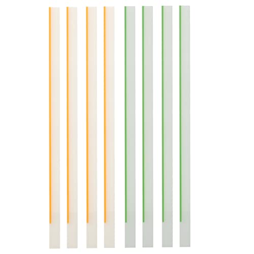 SEWACC 2 Sätze Haftmarker Pet Transparente Beschreibbare Lesestreifen Klebezettel Grün und Gelb Haftende Index Tabs für Schüler zum Markieren und Annotieren von Texten Beim Lesen von SEWACC