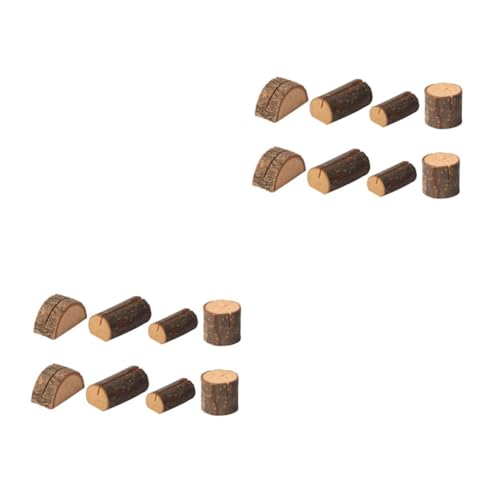 SEWACC 2 Sätze Holz Kartenhalter Rustikale Foto Clips Mit Natürlichem Design Für Notizen Postkarten Und Visitenkarten Für Zuhause Büro Und Feierlichkeiten 8 Stück * 2 von SEWACC