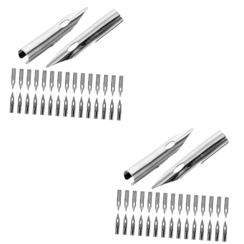 SEWACC 2 Sätze Kalligraphie Feder Ersatzfedern Für Füllfederhalter Dip Pen Nibs Schreibwaren Für Studenten Und Hobbyisten 30 Stück * 2 von SEWACC