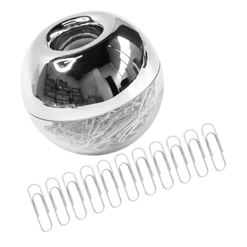 SEWACC 2 Sätze Metal Paper Clips Mit Magnetischem Halter Multifunktionale Dekorative Büroklammern Für Dokumentenorganisation Und Lesezeichen Robuste Schreibtisch-accessoires von SEWACC