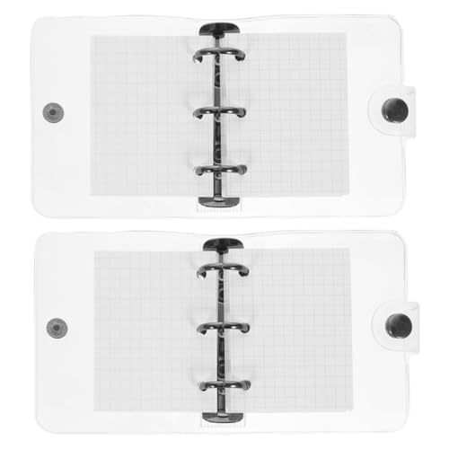 SEWACC 2 Sätze Mini Ringbuch Notizblock Transparentes PVC Cover Leicht Tragbar Kreatives Loose Leaf Notizbuch für Notizen und Planung Kompaktes Scrapbook mit Ring Mechanik Schwarz SEWACC 2 Sätze Mini Ringbuch Notizblock Transparentes PVC Cover Leicht Tragbar Kreatives Loose Leaf Notizbuch für Notizen und Planung Kompaktes Scrapbook mit Ring Mechanik Schwarz von SEWACC