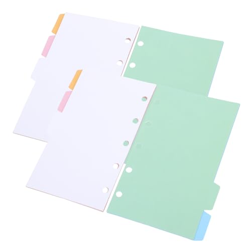 SEWACC 2 Sätze Notizbuch Trennblätter Papier Index Teiler mit Beschreibbaren Tabs Vielseitige Registerkarten für Ringbuch Planer Notizbuch Papiermaterial Langlebig und Organisierend von SEWACC