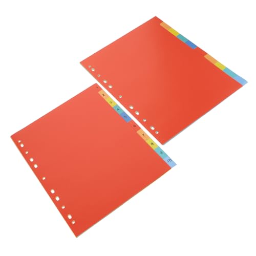 SEWACC 2 Sätze Ordner Trennblätter Bunte Beschreibbare Registerkarten aus Langlebigem PP Material Gelocht für Ringordner zum Organisieren von Notizbüchern und Dokumenten SEWACC 2 Sätze Ordner Trennblätter Bunte Beschreibbare Registerkarten aus Langlebigem PP Material Gelocht für Ringordner zum Organisieren von Notizbüchern und Dokumenten von SEWACC