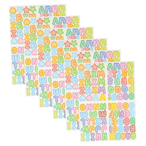SEWACC 2 Sätze Selbstklebende Buchstabenaufkleber Für Diy Kunsthandwerk Bunte Wasserdichte Alphabet Sticker Für Scrapbooking Und Beschriftung Für Karten Etiketten Und 10 Blätter * 2 von SEWACC