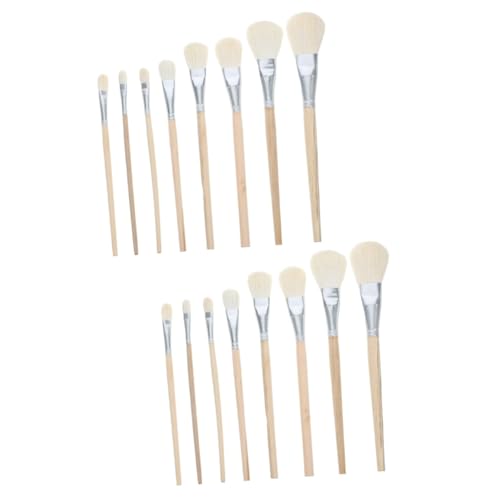 SEWACC 2 Sätze Teiliges Keramische Pinsel Für Malerei Wiederverwendbare Kunstpinsel Wolle Für Aquarell Keramik Und Illustrationen Vielseitig Einsetzbar Für Kreative Projekte 8 Stück * 2 von SEWACC